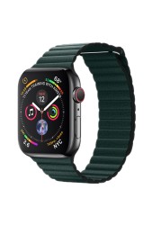 Leather Loop Strap for Apple Watch Band 44mm 40mm 45mm 41mm 42mm 38mm iwatch 6 Magnetic Bracelet Korea Apple watch 3 4 5 se 6 7