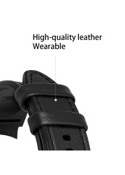 20mm Watch Strap For Samsung Galaxy Watch 4 44mm 40mm Pressure Line Leather Wrist Band Bracelet Galaxy Watch 4 Classic 46mm 42mm