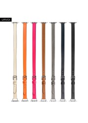 URVOI Attelage Double Round for Apple Watch Band Series 7 6 SE 5 4 321 Extra Elegant Connection Genuine Leather Strap for iWatch