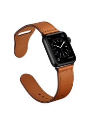 leather strap for apple watch band 44mm/40mm 42mm/38mm pulseira watchband smart watch strap iwatch bracelet apple watch 5 4 3 se 6