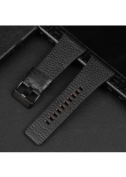 Genuine Leather Watchband for Diesel DZ7396DZ1206 DZ1399 DZ1405 Watch Band Litchi Grain 22 24 26 27 28 30 32 34mm Strap Bracelet