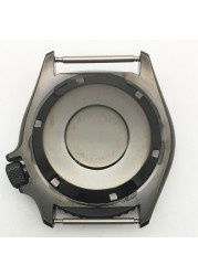 42mm sapphire glass case fits NH35A NH36A movement in black color