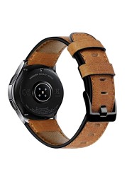 Genuine Leather Band For Samsung Galaxy Watch 3 45mm/46mm/Gear S3 Frontier 22mm Huawei Watch Band gt-2-2e-pro 46mm Strap