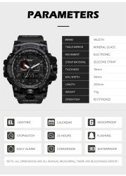 Montre Homme Sport Mens Watches Luxury Brand Designer LED Digital Chronograph Watch for Men Waterproof Wristwatches Reloj