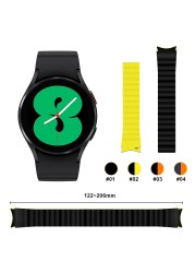 Silicone Magnetic Strap for Samsung Galaxy Watch 4 40mm 44mm Curved Interface Wrist Strap for Galaxy Watch 4 Classic 42mm 46mm