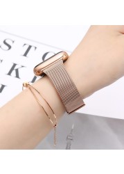 slim strap for apple watch band 44mm 40mm 42mm 38mm stainless steel metal bracelet korea iWatch series 3 4 5 6 se 7 45mm 41mm