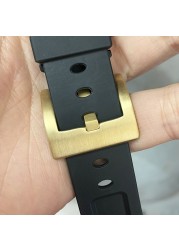 Solid Bronze Tongue Buckle For L6002M Watch Parts Fully Brushed 18 20 22 24 26mm With Spring Bars