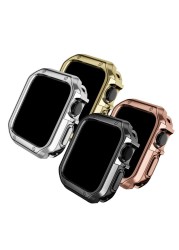 Watch Cover for Apple Watch Cover Case 7 6 SE 5 4 41mm 45mm Soft Clear TPU Screen Protector for iWatch 7 6 4 3 44mm 40mm