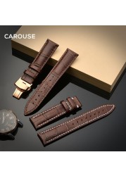 guzzle watchband 18mm 19mm 20mm 21mm 22mm 24mm calf leather strap butterfly buckle strap bracelet accessories wristbands