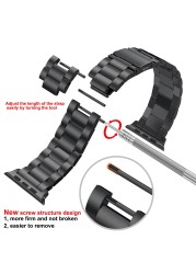 Titanium Strap for Apple Watch 7 41mm 45mm 6 5 4 SE 44mm 40mm Stainless Steel Replacement Strap for iwatch 3 2 1 42mm 38mm Band