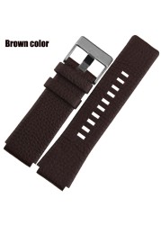 Leather Watchband for Diesel DZ1089 DZ1123 DZ1132 Replacement Watch Strap Convex Mouth Strap 28mm 30mm