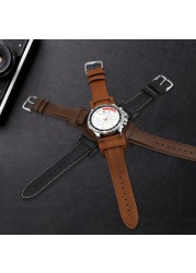 18mm 20mm 22mm Retro Handmade Genuine Leather Watch Band Cowhide High Quality Leather Watch Strap Bracelet Replacement Wristband