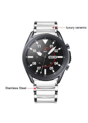 22mm 20mm Ceramic Metal Strap for Samsung Galaxy Watch 3 Gear S3 Huawei watch3/GT High-end Smart Watch Wristband for Amazfit GTR