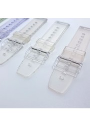 Transparent TPU Silicone Strap for Samsung Galaxy Watch 3 45mm 41mm/46mm 42mm/Active 2 44mm 40mm Band Changeable Color Bracelet
