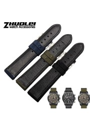 For SKX007 SKX009 Wristband Nylon Canvas Durable Sport Quilted Watch Strap Comfortable Leather Lining Band 18 19 20 21 22 23 24mm