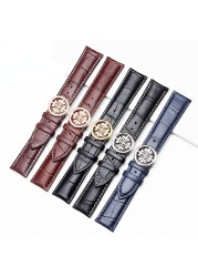 Leather Watch Strap For Patek Philippe Bomb 5167Ax Watch Crocodile Pattern Strap Butterfly Buckle Men And Women 19/20mm 22mm