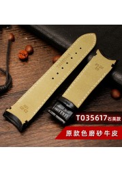 Genuine Calfskin Watchband Watch Band Strap For Tissot Couturier T035 T035617 627 T035439 Watch Band 22/23/24mm Brush Buckle