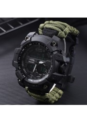 Addies-G Shock Military Watch for Men, with Compass, 3 Bar, Water Resistant, Digital Movement, Outdoor, Sports, Casual, Fashion