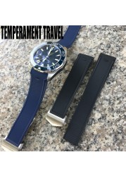 20mm 22mm Rubber Silicone Watch Strap Waterproof Bracelet Watchband For Tag Heuer AQUARACER 300 WAY201B Caliber 5 Accessories