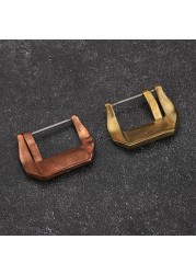 Handmade polished meteorite buckle, 20 22 24 mm bronze copper color, pure copper watch accessories buckle