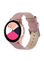 20mm Leather Strap For Huawei Watch GT GT2 For Galaxy Watch 3 Galaxy Watch Activity 2 Amazfit GTR Amazfit Bip Replacement Strap