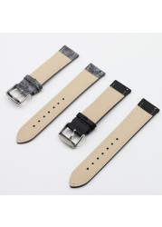 High Quality Retro Watch Strap Band 18mm 20mm 22mm 24mm Leather Watchbands Gray Black Brown Blue For Men Watch Accessories