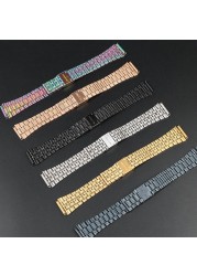 Vintage Small Square Metal Watchband For Casio a159w-n1 a158wa A168 Strap Stainless Steel Bracelet 18mm Wristband Accessories