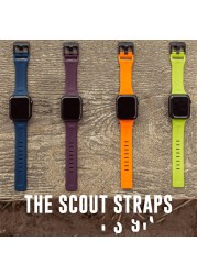 Silicone strap for Apple watch band 44mm 40mm 45mm 41mm 38mn 42mm UAG rubber watchband bracelet iwatch series 3 4 5 6 SE 7 strap
