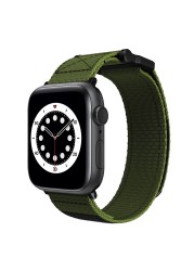 Velcro Nylon Loop Ring for Apple Watch 45mm 41mm 44mm 42mm 40mm 38mm Strap for iWatch Series 7 6 SE 5 4 3 2 1 Bracelet Watchband