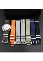 18mm 20mm 22mm French Forces Parachute Bag Watchband NATO Zulu Elastic Nylon Strap Watch Strap Military Bracelet Watch Band