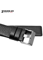 30mm 28mm Black New High Quality Watch Band Men's Strap For DZ1089 DZ1123 DZ1132 Replacement Convex Mouth Strap 30*22mm Black