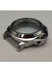 44mm high quality 316L stainless steel watch cases fit ETA 6497/6498 mechanical hand wind movement ETA6497 case ETA6498