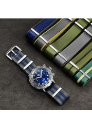 San Martin Watch Strap NATO Nylon Strap 20mm 22mm Universal Type Sports Parachute Troops Bag Watchband Pilot Military Watch Band