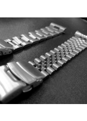 316L Stainless Steel Oyster Watchband for Seiko Men Watch Accessories Solid Jubilee Curve Bracelet Strap 18/19/20/21/22/23/24mm