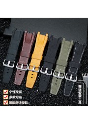 Watch Band Nylon Strap for Casio G-SHOCK MTG-B1000 D-B1000B-1A Wristband Genuine Leather Bracelet Man 26*14mm