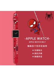 Disney game story 3 Losto Stitch Spiderman Iron Man watches watchband 20mm Apple watch watchband 38mm 40mm silica gel 42mm 44mm