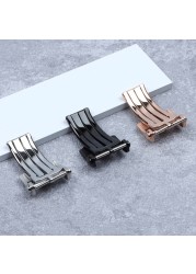 Brand Quality Watchband Folding Buckle For Breitling Clasp 18mm 20mm Silver Black Rose Gold Stainless Steel For Silicone Leather