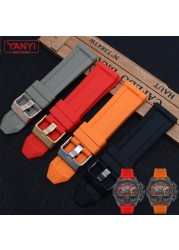 Silicone Rubber Bracelet Watch Band 26mm For Diesel DZ4496 DZ4427 DZ4487 DZ4323 DZ4318 DZ4305 Watchband Man Watches Strap