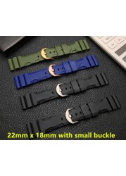 22mm 24mm 26mm Silicone Black Green Blue Red Gray Rubber Watch Band Replacement for Panerai Strap Watch Band Watchband Pin Buckle