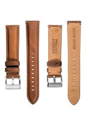 HEMSUT Genuine Leather Watch Strap for Man Women Quick Release Handmade Vintage Cowhide Watch Strap 18mm 20mm 22mm 24mm