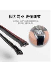 Leather watch strap suitable for Cartier Santos Santos 100 men and women leather strap 20mm 23mm