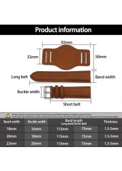 Genuine Leather Watchband 18mm 20mm 22mm Replacement Soft Watch Strap Coffee Black Brown Men Wrist Bracelets Sport Watches