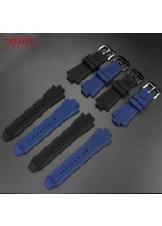 Silicone Rubber Watch Band Convex Interface 13mm For M-K MK8184 MK8295 MK8296 MK8445 MK8152 Watchband Man Watches Strap