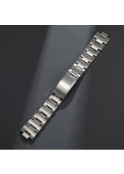 18mm 19mm Oyster Solid Stainless Steel Bracelet Watch Strap Fit For Seiko 5 Watch