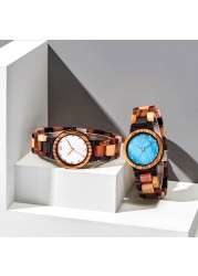 Kunhuang Ladies Watch Top Fashion New Wooden Quartz Watch Japan Movement Business Watch Great Gift Wood Boxmontre Femme