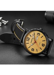 2021 New Round Simple Men Quartz Wrist Watches Male Clock PU Leather Creative Watches Relogio Masculino Wristwatches Gift