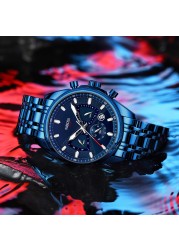 NIBOSI Mens Watches Luxury Brand Waterproof Quartz Military Wristwatch Men Sports Watch Automatic Date Relogio Masculino