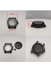 NH35 case 40mm sterile watch case add ceramic bezel fit NH35 movement NH36