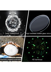 OLEVS Sport Mens Watch Luxury Brand Waterproof Quartz Wristwatch Military Chronograph Watches for Men Date Clock Man Watch