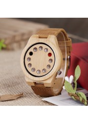 BOBO BIRD Classic Handmade Wooden Watches For Man Casual Fashion Customized Quartz Men Wristwatches Wooden Gift Box Dropshipping